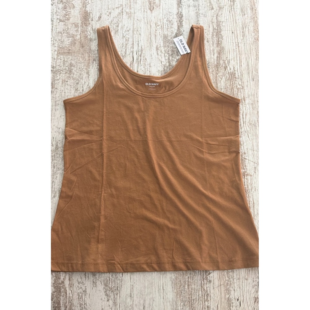 Old Navy First-Layer Tank Top Womens Large Brown Scoop Neck Vintage Y2K NWT